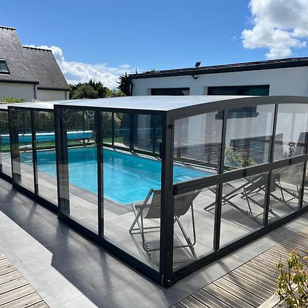 Maison 10 Pers En Bord De Mer Avec Piscine Chauffee Toute L'Annee, Spa Et Hamman Surzur Exterior foto